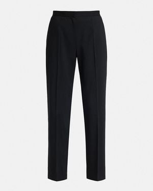 Kiton Stretch Wool Slim-Leg Ankle Pants - Black