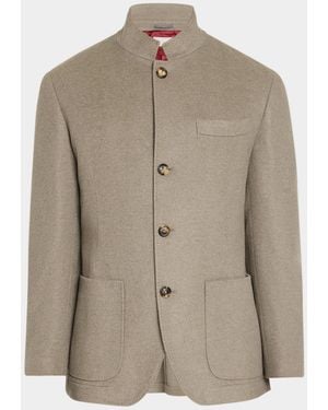 Brunello Cucinelli Apos;S Cashmere Nehru Jacket - Brown