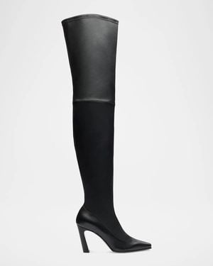 Stuart Weitzman 85Mm Ultrastassi Stretch Leather Over-The-Knee Boots - Black