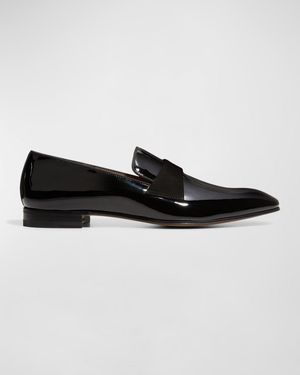 Paul Stuart Heron Patent Leather Loafers - Black