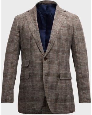 Sid Mashburn Apos;S Kincaid No. 2 Plaid Hopsack Sport Coat - Brown