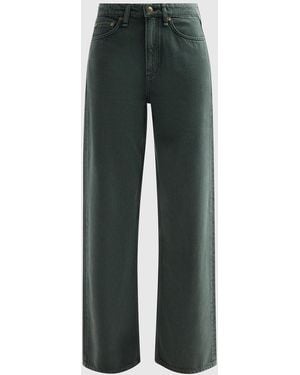 Rag & Bone Logan Wide-Leg Denim Jeans - Green