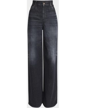 Chloé High-Rise Wide-Leg Palazzo Jeans - Blue