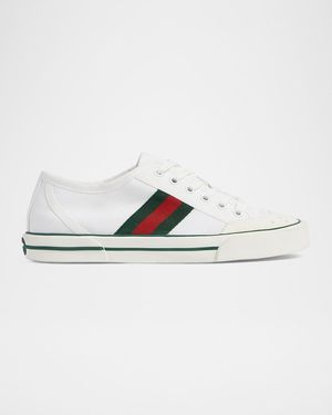 Gucci Tennis 1977 Canvas Low-Top Sneakers - White