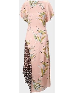 STAUD Fawn Silk Maxi Dress - Pink