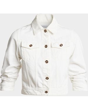 Gabriela Hearst Adira Crop Denim Jacket - White