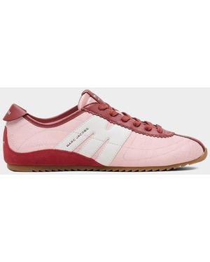 Marc Jacobs The 400 Bleecker Mixed Leather Low-Top Sneakers - Pink