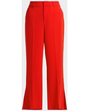 Cinq À Sept Kerry Cropped Crepe Pants - Red