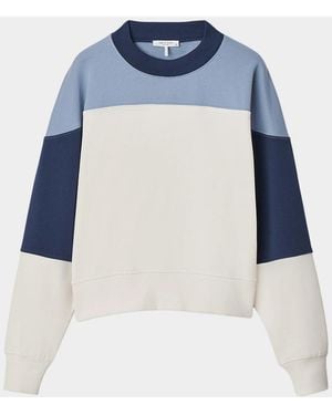 Rag & Bone The Everyday Terry Seamed Sweatshirt - Blue