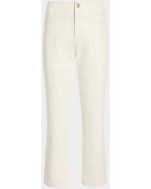 Cinq À Sept Quilted Vegan Leather Pants - White