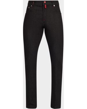 Kiton Apos;S Denim Slim-Fit Pants - Black
