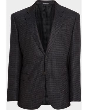 Emporio Armani G Line Super 130S Pinwheel Sport Coat - Black