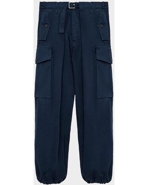 Loewe Apos;S Cargo Belted Pants - Blue