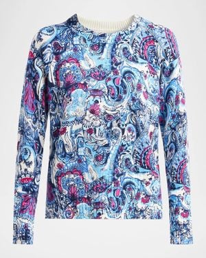 Lilly Pulitzer Salima Paisley Parade Sweater - Blue