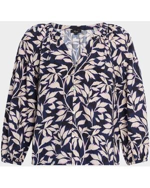 Rails Vasia Button-Front Blouse - Blue