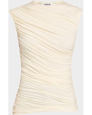 Agolde Ester Twist Tank Top - Natural