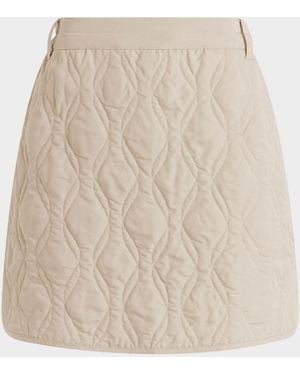 Varley Florin Quilted Miniskirt - Natural