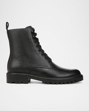 Vince Apos;S Dominic Supple Leather Utilitarian Boots - Black
