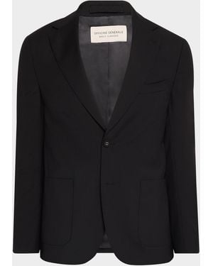 Officine Generale Apos;S Arthus Wool Single-Breasted Sport Coat - Black