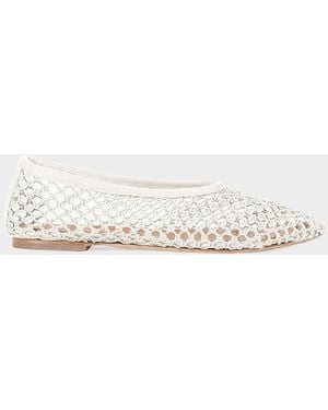 STAUD Alba Crocheted Ballet Flats - Natural
