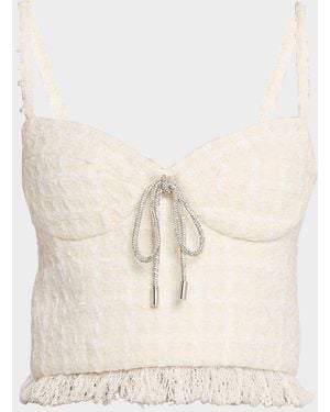 Area Tweed Lady Bustier Top - Natural