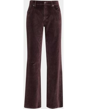 Kobi Halperin Ruby Straight-Leg Stretch Cotton Pants - Purple