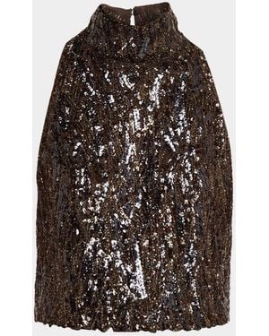 Brunello Cucinelli Stardust Braiding Embroidered Halter Top - Brown