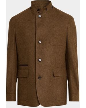 dunhill Apos;S Wool & Cashmere Chore Jacket - Brown