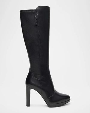 Nero Giardini 100Mm Platform Leather Knee-High Boots - Black