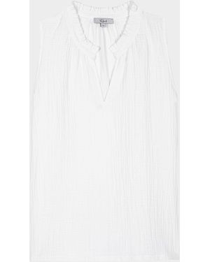 Rails Christy Gauze Sleeveless Blouse - White