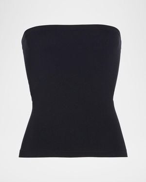 Wolford Fatal Matte Velvet Knit Tube Top - Blue