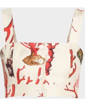 Libertine Venetian Coral Saint Tropez Crop Top - Pink