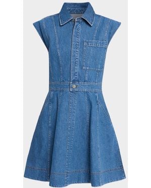 Tanya Taylor Hailey Denim Mini Dress - Blue