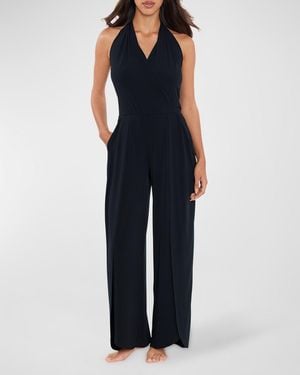 Magicsuit Halter Surplice Jumpsuit - Blue