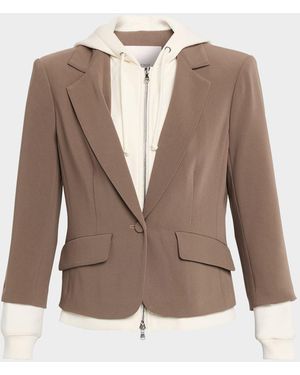 Cinq À Sept Khloe Le Petit Zip-Front Blazer - Brown