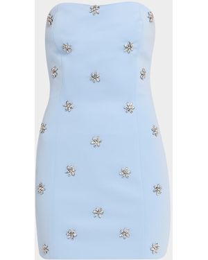 Generation Love Pixie Strapless Crystal-Embellished Mini Dress - Blue
