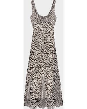 Rails Dahlia Mixed-Print Chiffon Maxi Dress - White