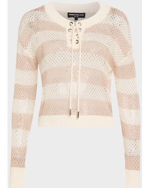 Generation Love Laurel Open-Knit Stripe Sweater - Natural