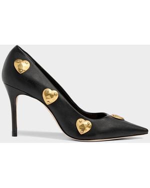Cinq À Sept Luna 85Mm Embellished Leather Pumps - Black