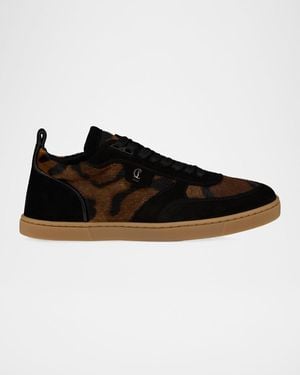 Christian Louboutin Tutti Rui Donna Sole Low-Top Sneakers - Black