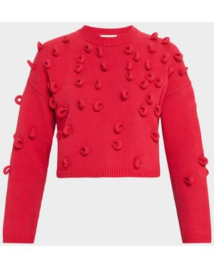 JW Anderson Loop-Embellished Crewneck Sweater - Red