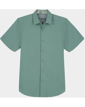 Robert Graham Thresher Seersucker Short-Sleeve Shirt - Green