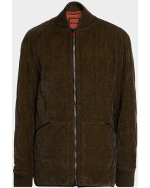 Kiton Apos;S Quilted Bomber Jacket - Green
