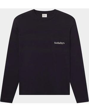 FRAME Apos;S X Sotheby's Cotton Crewneck T-Shirt - Blue