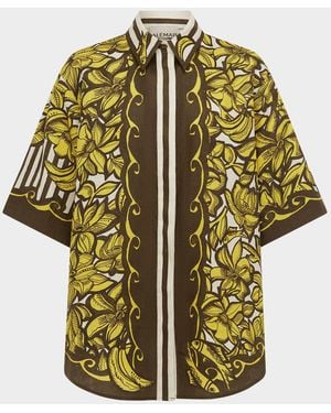 ALÉMAIS Mona Button-Front Shirt - Yellow