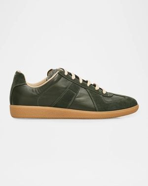 Maison Margiela Apos;S Replica Leather Low-Top Sneakers - Green
