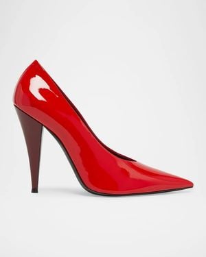 Givenchy 95Mm Pointy Patent Leather Pumps - Red
