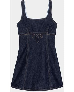 Rails Cove Petal Sleeveless Denim Mini Dress - Blue