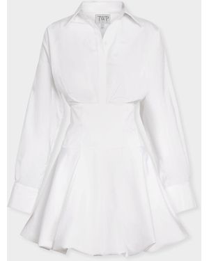 Twp Mila Mini Shirtdress - White