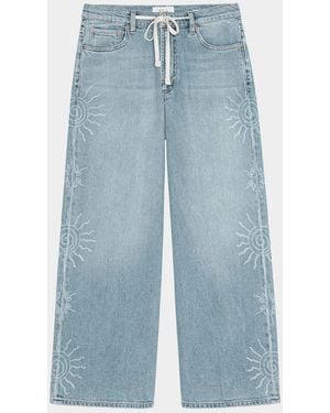 Rails Angeleno Cropped Drawstring Jeans - Blue